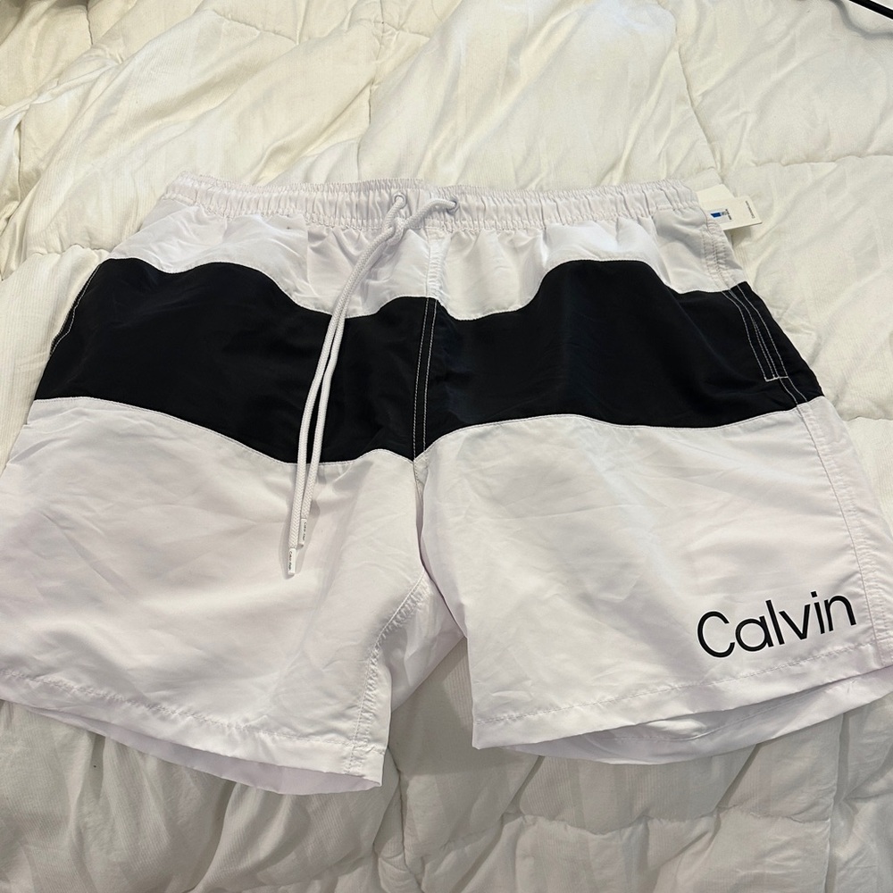 Calvin Klein Men's Monochrome Swim Trunks